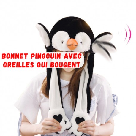 Bonnet Peluche Oreille Qui Bouge