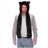 Bonnet fashion loup noir