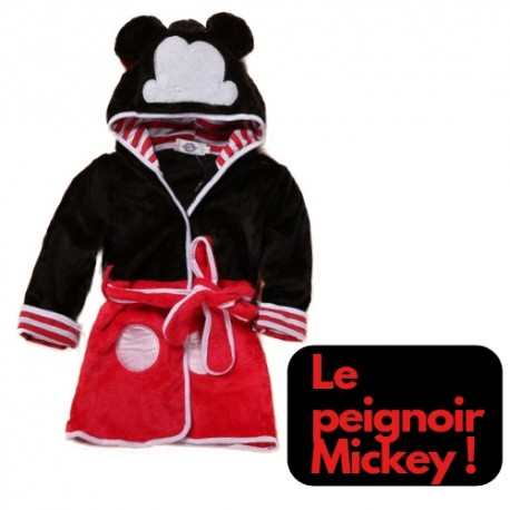 Disney Robe de Chambre Enfant - Peignoir Polaire - Mickey Minnie