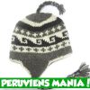 Bonnet péruvien vagues (gris & blanc & noir) Variante