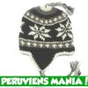 Bonnet péruvien Etoiles (noir & gris & blanc)