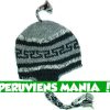 Bonnet péruvien labyrinthe (gris & noir)
