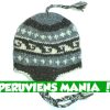 Bonnet péruvien (gris clair & gris foncé & blanc)