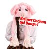 Bonnet Cochon Rose qui Bouge