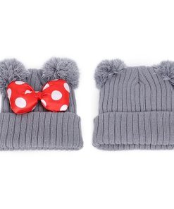 Bonnet pompon Minnie pour bébé